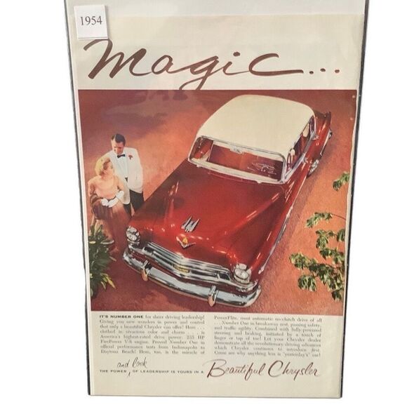 Vintage 1954 Chrysler The Power and Look of Leadership Ad Advertisement - Picture 5 of 5